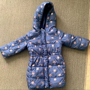 USED: Little girls size 4 GAP puffer coat.